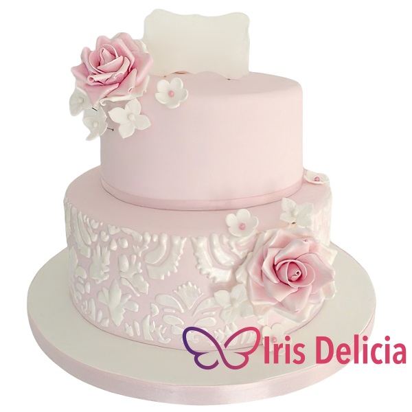 Изображение Свадебный торт Нежно розовый № 3856 Кондитерская Iris Delicia