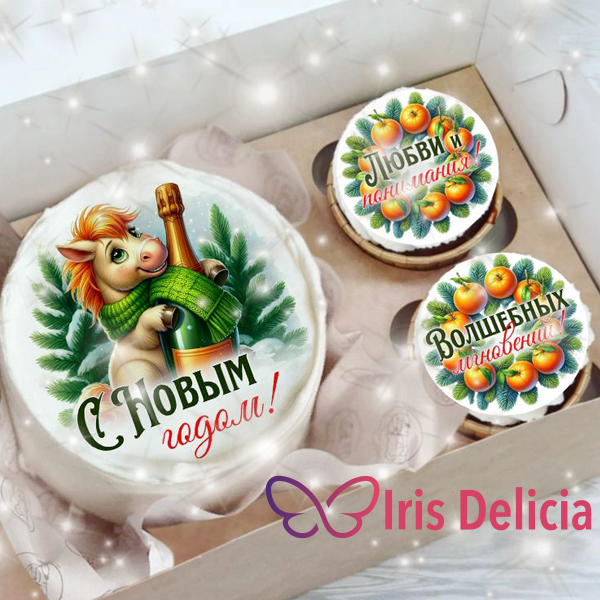 Набор бенто торт с капкейками №58 фото