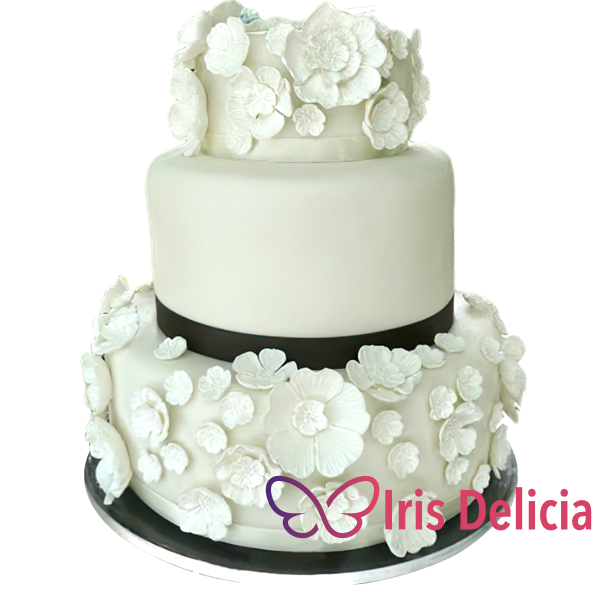 Изображение Свадебный торт Нежность и стиль № 4598 Кондитерская Iris Delicia