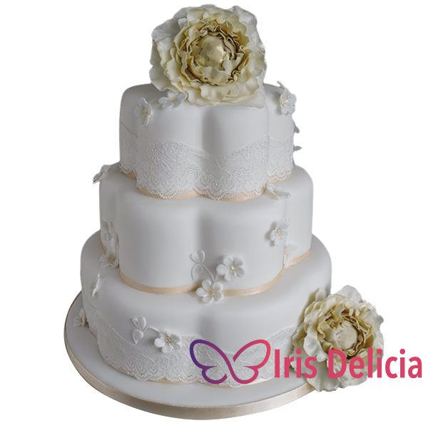 Изображение Свадебный торт Прекрасные Кружева Кондитерская Iris Delicia