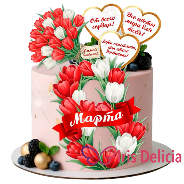 Торт на 8 марта № 5076 фото