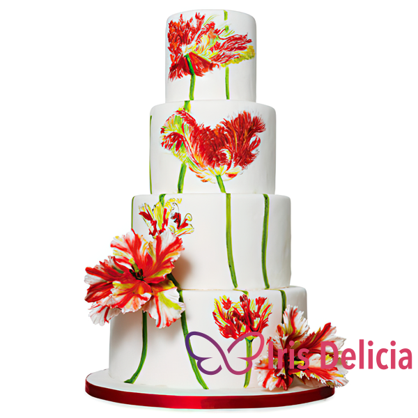 Изображение Свадебный торт Яркий Раскрытый Тюльпан Кондитерская Iris Delicia