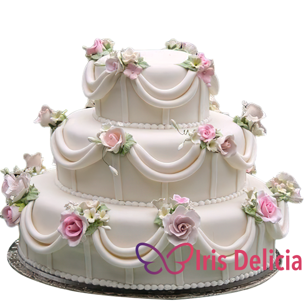Изображение Свадебный торт Нежный Палантин Кондитерская Iris Delicia