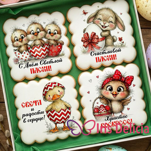 Имбирный пряник «Счастливой Пасхи!» фото