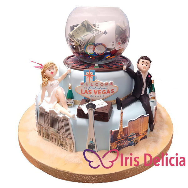 Изображение Свадебный торт Новобрачные в Лас-Вегасе Кондитерская Iris Delicia