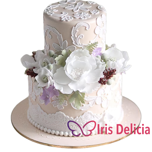 Изображение Свадебный торт Цветочные Кружева Кондитерская Iris Delicia