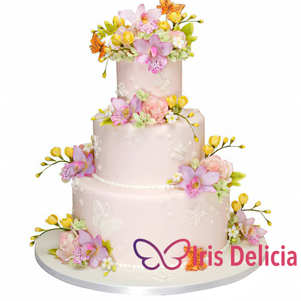 Изображение Свадебный торт С цветами № 5543 Кондитерская Iris Delicia