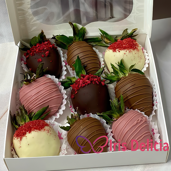 Набор клубника в шоколаде №25 (6 ягод - 890 руб; 9 ягод - 1790 руб; 12 ягод - 2290 руб; 16 ягод - 3090 руб; 20 ягод - 3690 руб; 25 ягод - 4490 руб) фото