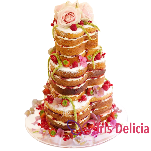 Изображение Свадебный торт Ягодно-Фруктовый в Форме Сердца Кондитерская Iris Delicia