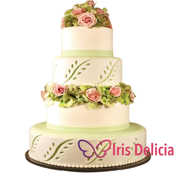 Изображение Свадебный торт Скромность Розы № 4553 Кондитерская Iris Delicia