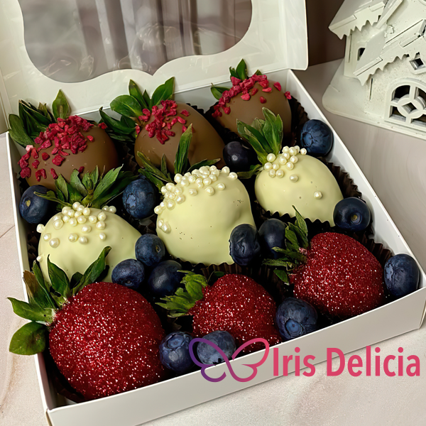 Набор клубника в шоколаде №19  (6 ягод - 890 руб; 9 ягод - 1790 руб; 12 ягод - 2290 руб; 16 ягод - 3090 руб; 20 ягод - 3690 руб; 25 ягод - 4490 руб) фото