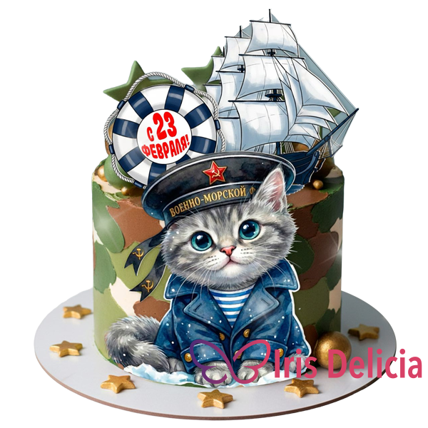 Праздничный торт на 23 февраля №19 фото