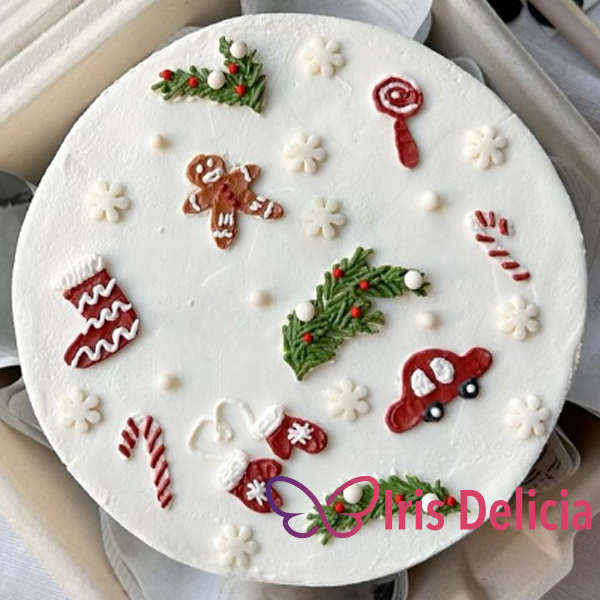 Бенто Maxi Новогодний №6, в комплект входит 1 свеча, 1 ложечка, 1000г фото