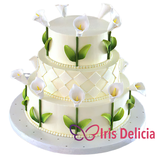 Изображение Свадебный торт Каллы  № 1005 Кондитерская Iris Delicia