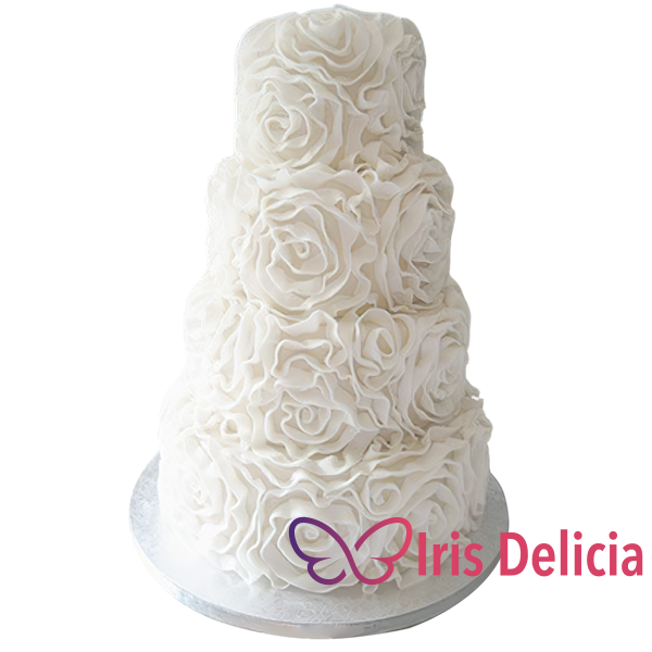 Изображение Свадебный торт с розами  № 3999 Кондитерская Iris Delicia