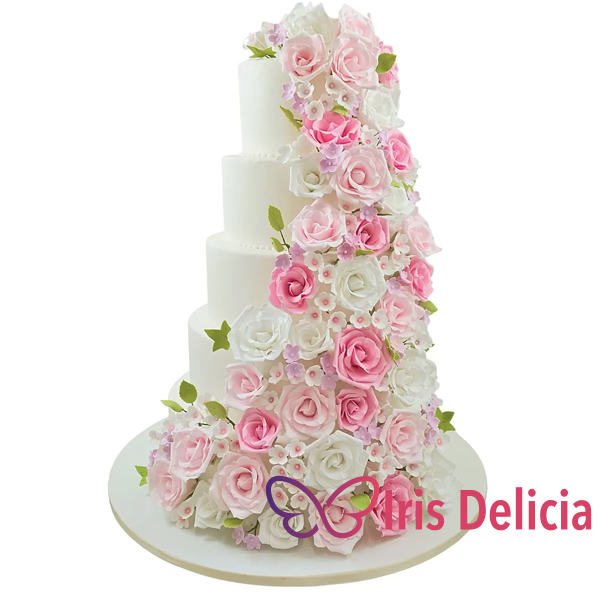 Изображение Свадебный торт Клумба Роз № 4277 Кондитерская Iris Delicia