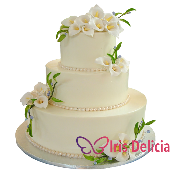 Изображение Свадебный торт Белые Каллы № 4581 Кондитерская Iris Delicia