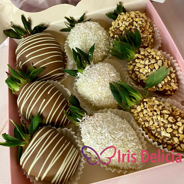 Набор клубника в шоколаде №23  (6 ягод - 890 руб; 9 ягод - 1790 руб; 12 ягод - 2290 руб; 16 ягод - 3090 руб; 20 ягод - 3690 руб; 25 ягод - 4490 руб) фото