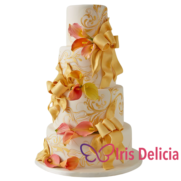 Изображение Свадебный торт Золотая роскошь № 4590 Кондитерская Iris Delicia