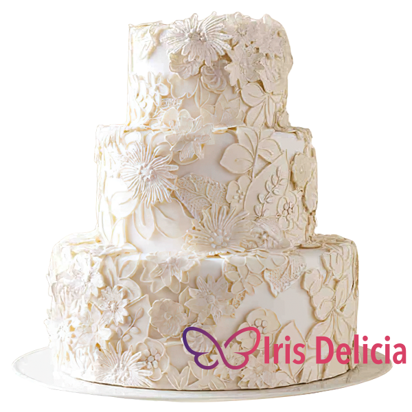 Изображение Свадебный торт Кружева из Цветов Кондитерская Iris Delicia