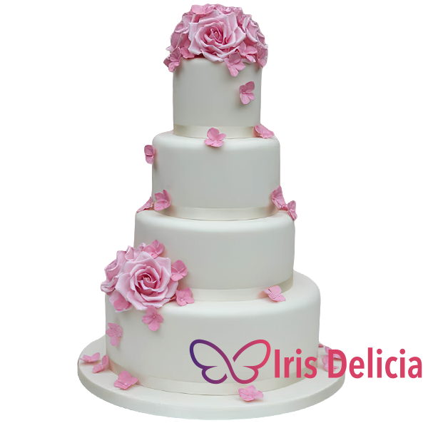 Изображение Свадебный торт С лепестками королевских роз  № 2030 Кондитерская Iris Delicia