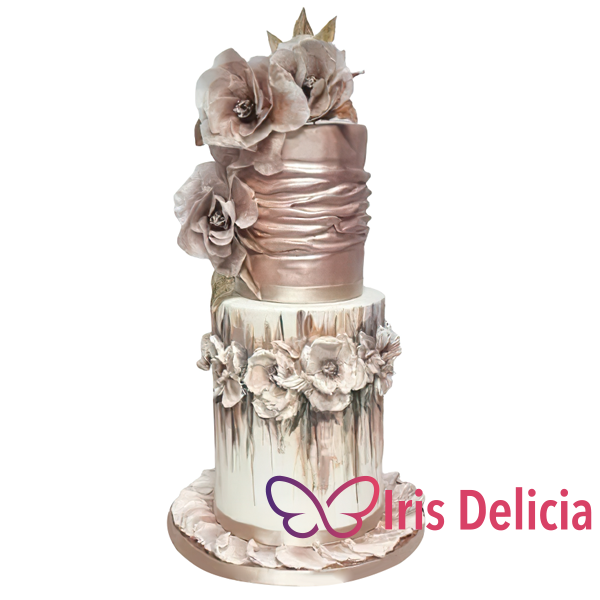 Свадебный торт Розовый Атлас фото
