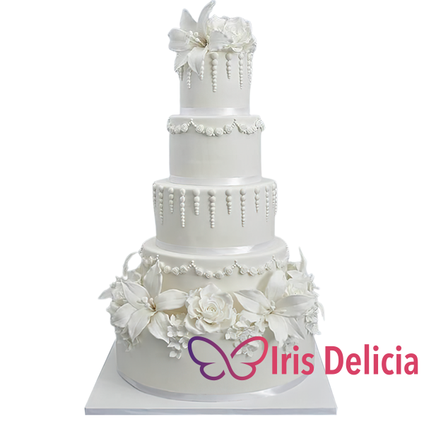 Изображение Свадебный торт Элегантная классика № 4604 Кондитерская Iris Delicia