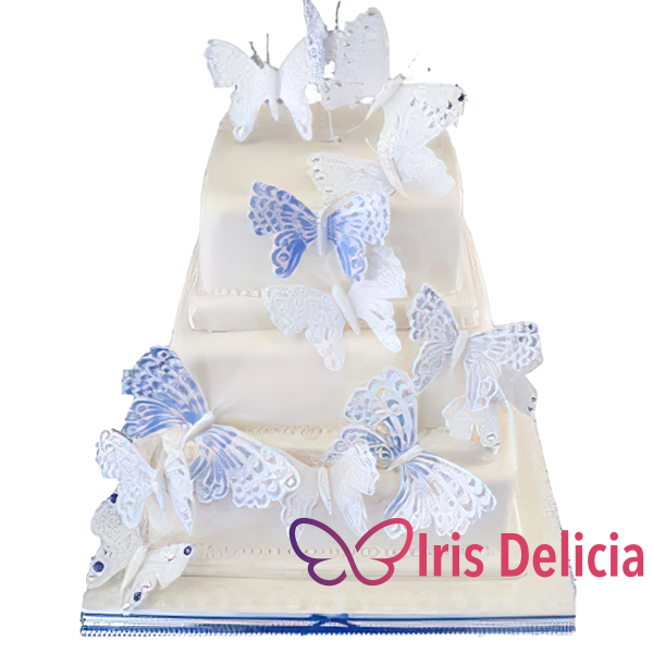 Изображение Свадебный торт Creative С Бабочками  № 739 Кондитерская Iris Delicia