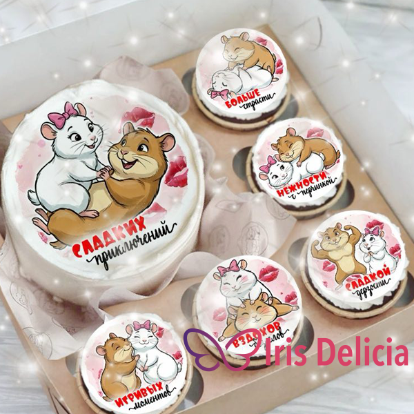 Набор бенто торт с капкейками №38 фото