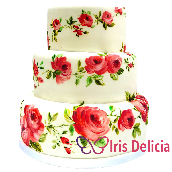 Изображение Свадебный торт Цветочный Орнамент Кондитерская Iris Delicia