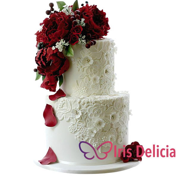 Изображение Свадебный торт Розы на Снегу Кондитерская Iris Delicia