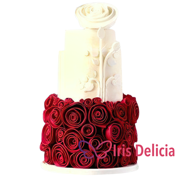 Изображение Свадебный торт Красное и Белое Кондитерская Iris Delicia