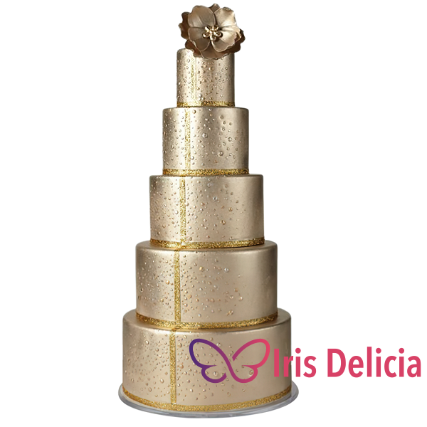 Изображение Свадебный торт Золотой Цветок Кондитерская Iris Delicia