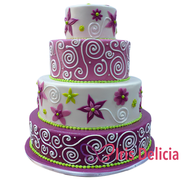 Изображение Свадебный торт Сказочные цветы  № 4174 Кондитерская Iris Delicia