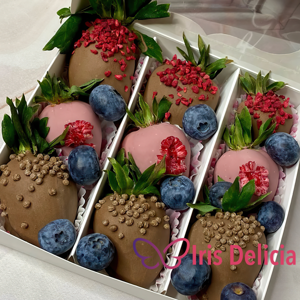 Набор клубника в шоколаде №24  (6 ягод - 890 руб; 9 ягод - 1790 руб; 12 ягод - 2290 руб; 16 ягод - 3090 руб; 20 ягод - 3690 руб; 25 ягод - 4490 руб) фото