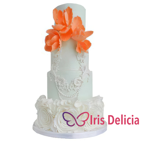 Изображение Свадебный торт Кружевная нежность № 4566 Кондитерская Iris Delicia