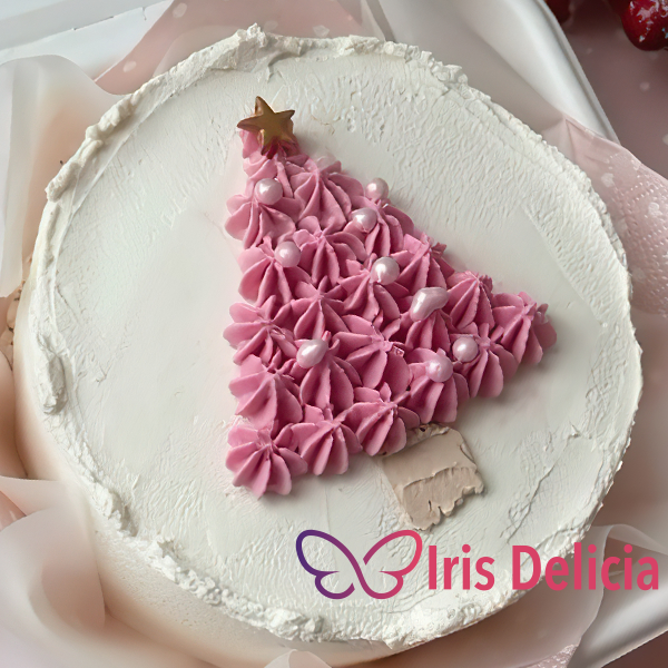 Бенто торт Новогодний №10, в комплект входит 1 свеча, 1 ложечка, 300 г фото