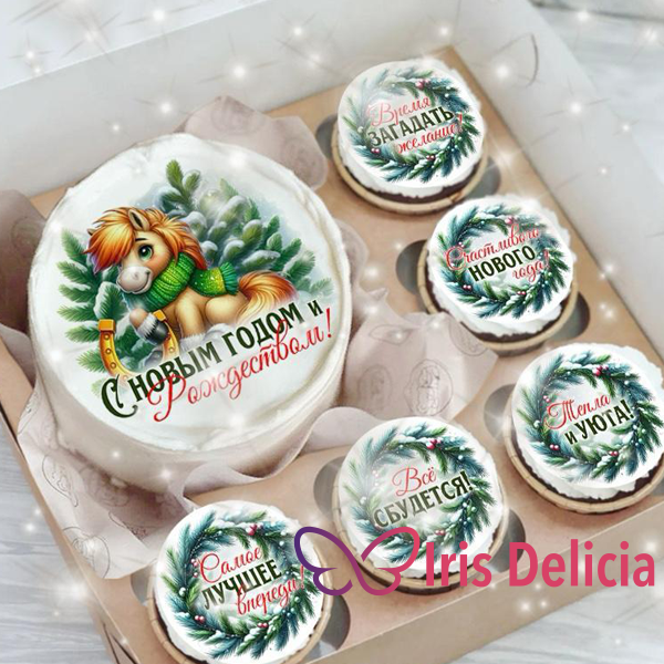 Набор бенто торт с капкейками №59 фото