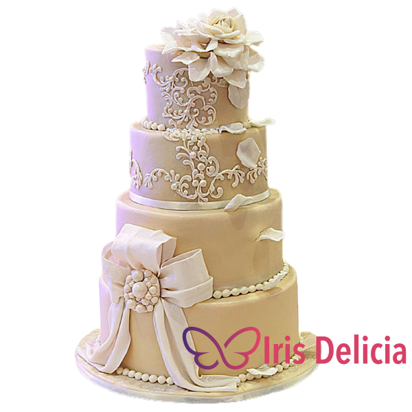 Изображение Свадебный торт Бежевый стиль № 10004 Кондитерская Iris Delicia