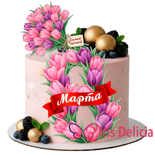 Торт на 8 марта № 5075 фото